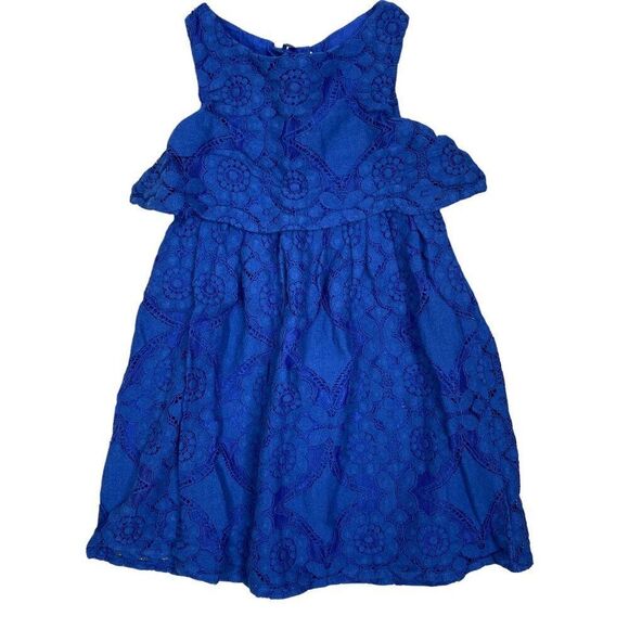 Crazy 8 Little Girl Dress Size 4T Blue - Picture 1 of 4